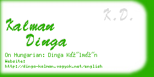 kalman dinga business card